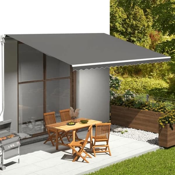 Maison Exclusive - Erstatningstof til markise antracit 500x350 cm polyester antracit