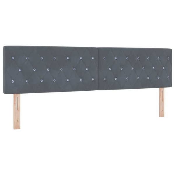 Maison Exclusive - LED-pääty, jossa tummanharmaat LED-nauhat, 180 cm, sametti Mörkgrå