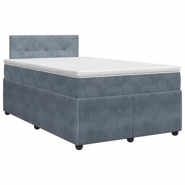 Maison Exclusive - Boxspring säng med madrass Mörkgrå 120 x 190 cm Sammet Mörkgrå