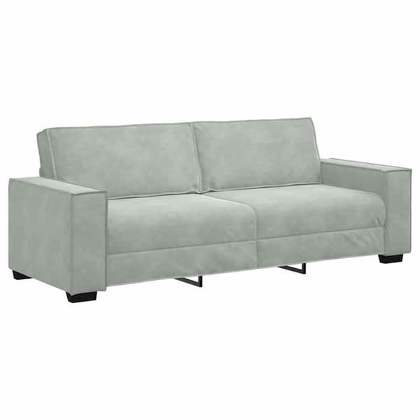 Maison Exclusive - Soffa 3 delar Ljusgrå Sammet Ljusgrått