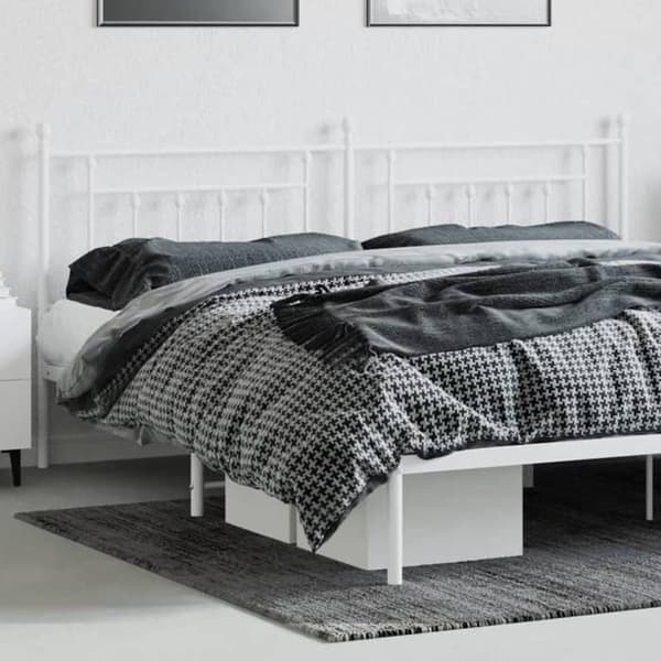Maison Exclusive - Erstatnings hovedgærde metal hvid 200 cm