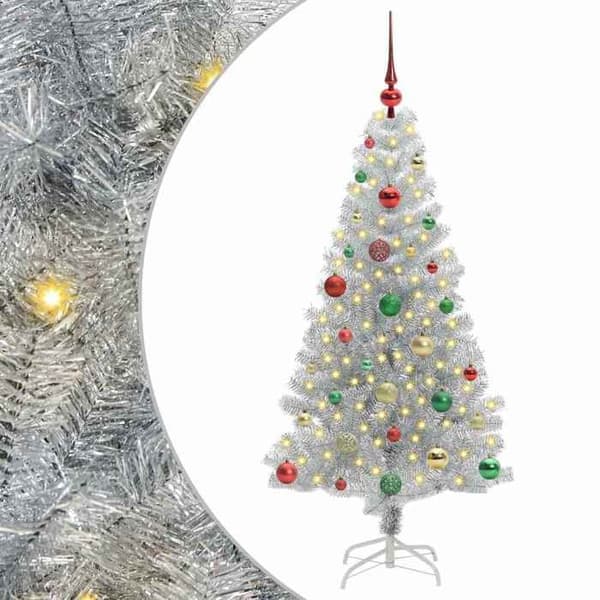 Maison Exclusive - Hopeinen joulukuusi 150 cm PET