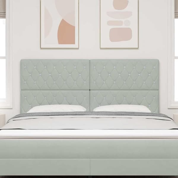 Maison Exclusive - Ljust grått sänggavel 180 cm Sammet