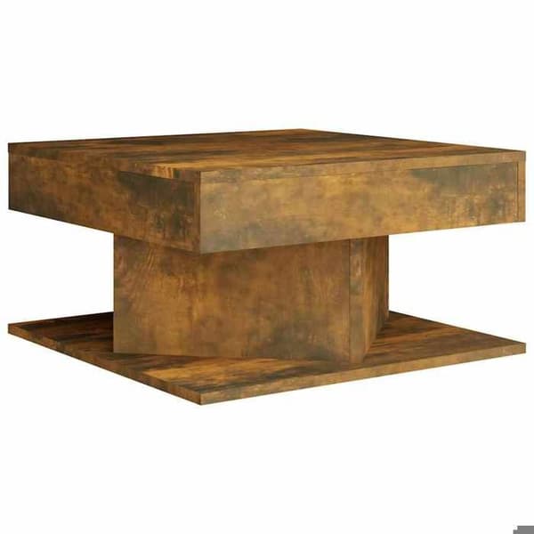 Maison Exclusive - Sofabord Røget eg 57x57x30 cm Ingeniørtræ