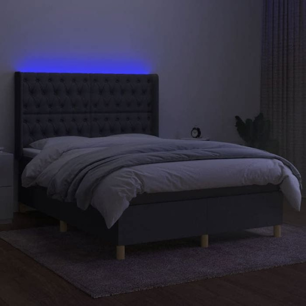 Maison Exclusive - Lameller til madras LED Mørkegrå 140x200 cm Stof