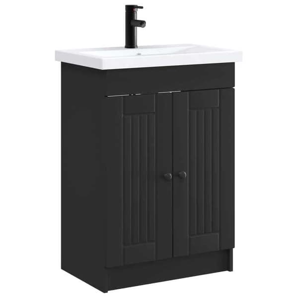 Maison Exclusive - Badeværelsesmøbel sæt Sort 78,5 x 37,5 x 81 cm