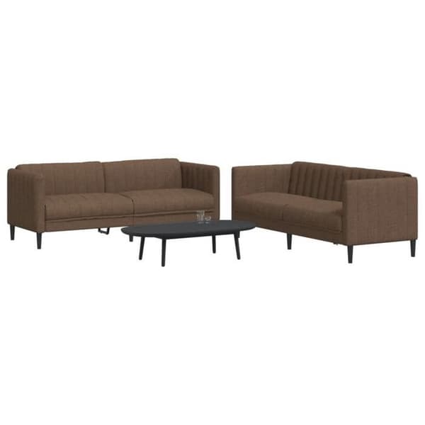 Maison Exclusive - Sæt af 2 brune stofsofaer