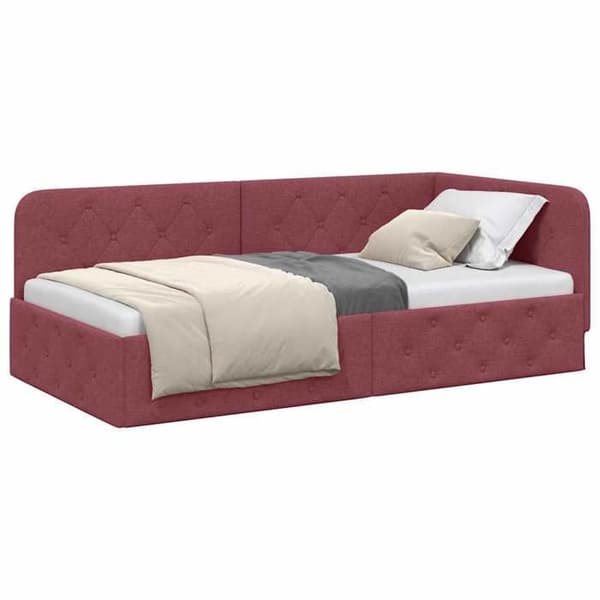 Maison Exclusive - Bordeaux kulmasänky 90 x 200 cm kangas