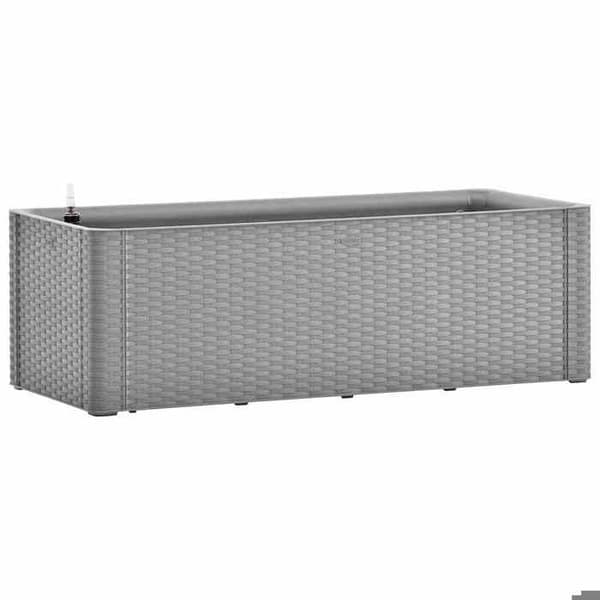 Maison Exclusive - Upphöjd trädgårdssäng med bevattningssystem Grå 100x43x33cm Grå