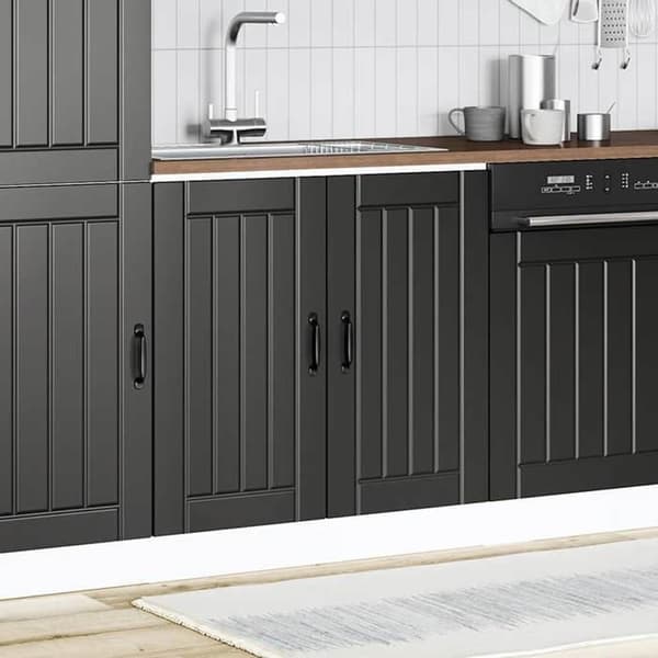 Maison Exclusive - Basis møbel til Lucca sort vask i ingeniørtræ