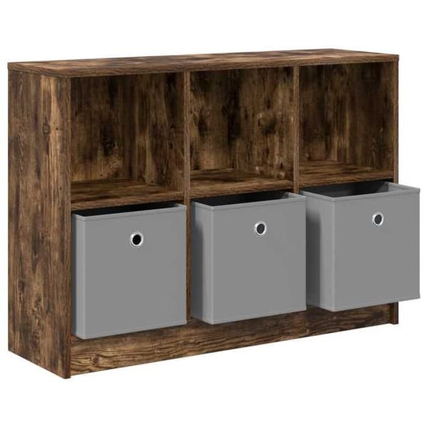Buffet - EKSKLUSIVT HUS - 88,5 x 27,5 x 63,5 cm - Røget eg - Ingeniørtræ - Moderne Rökt ek