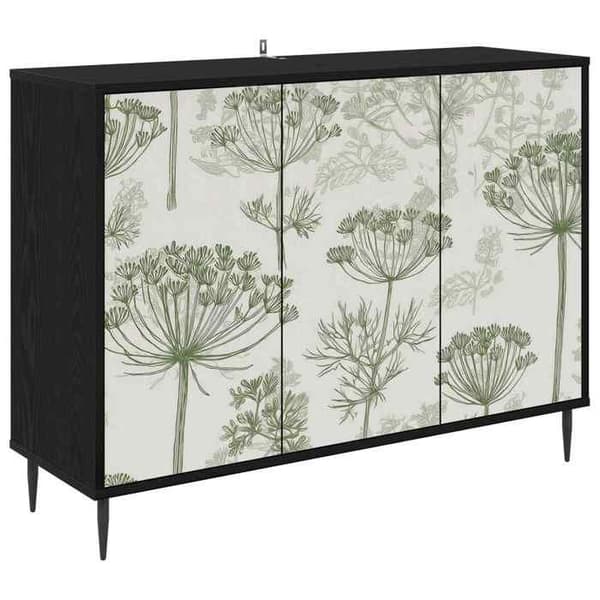 Maison Exclusive - Buffé GOTHA Svart ek 102 x 33 x 76 cm Ingenjörsträ