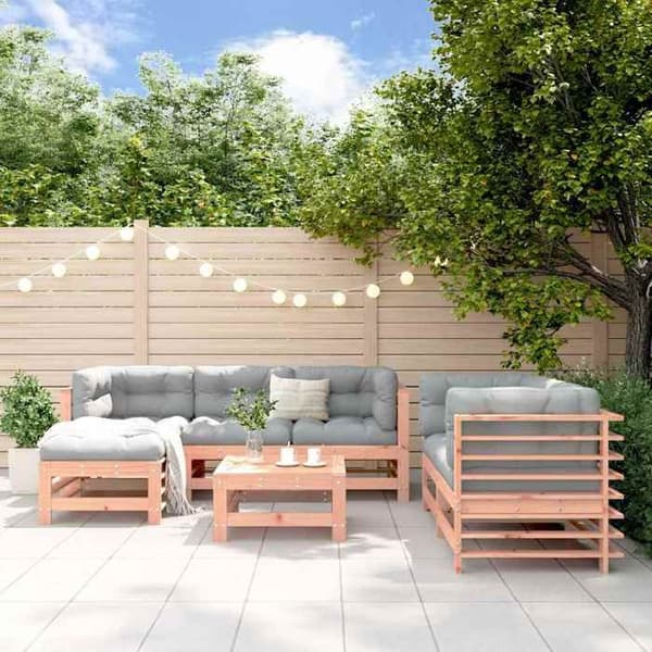 Maison Exclusive - Trädgårdsmöbler 7 delar massiv douglas