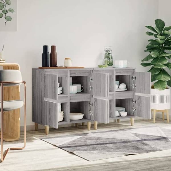 Maison Exclusive - Buffeter 2 stk sonoma grå 60x35x70 cm ingeniørtræ