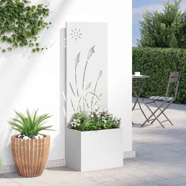 Maison Exclusive - Trädgårdsskyddsskärm Vit 50 x 32 x 150 cm