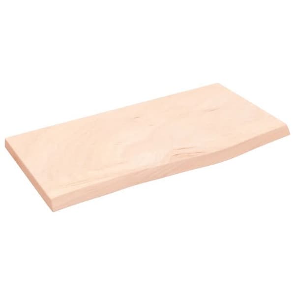 Maison Exclusive - Væghylde 60x30x2 cm ubehandlet massiv egetræ