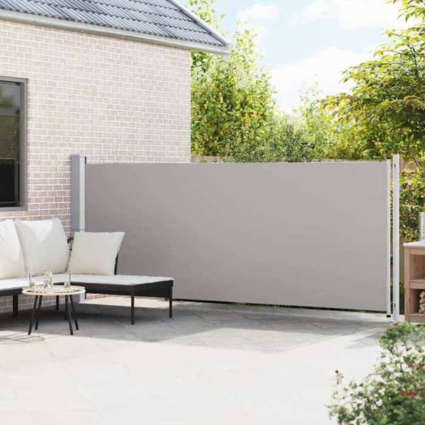 Maison Exclusive - Retractable sidokappa för patio 614x160 cm grå