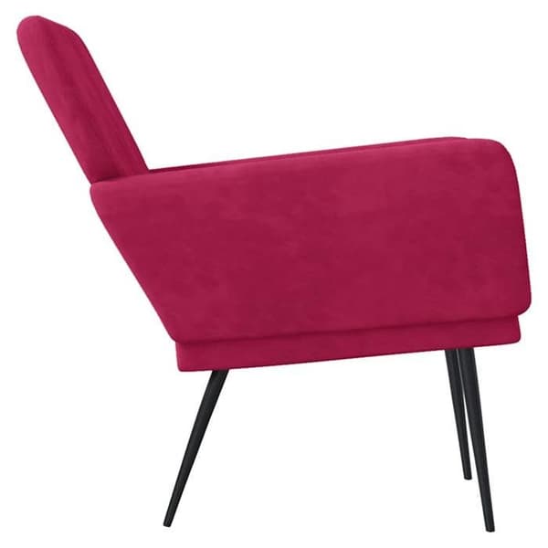Maison Exclusive - Bordeaux punainen nojatuoli 62x79x79 cm sametti