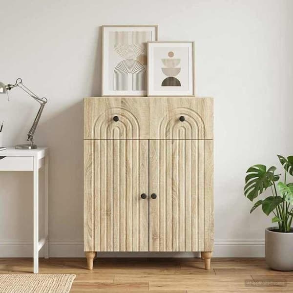 Maison Exclusive - Buffet Eg Sonoma 66 x 34,5 x 90 cm Ingeniørtræ Sonoma ek