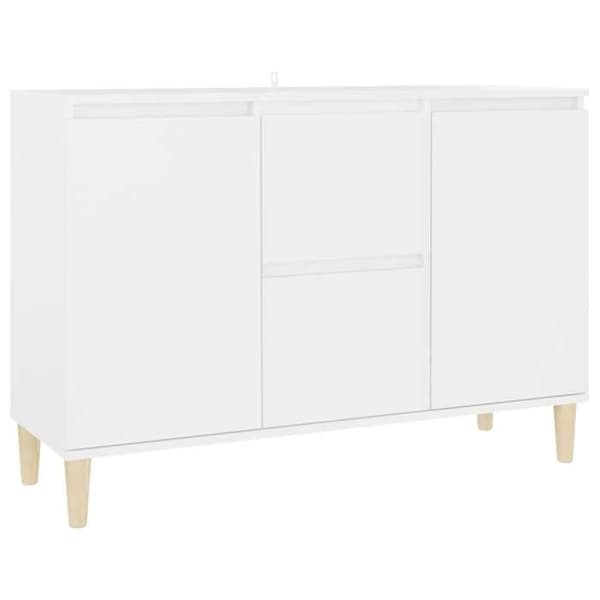Maison Exclusive - Hvidt buffet 101x35x70 cm ingeniørtræ