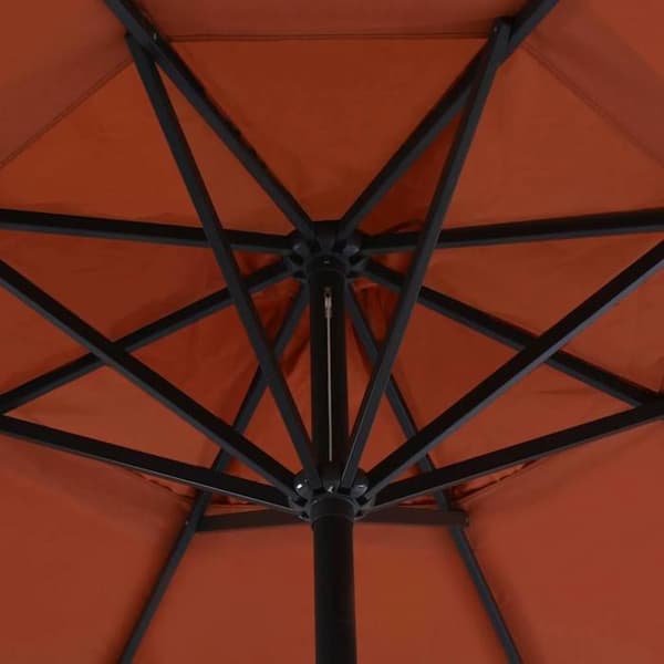 Maison Exclusive - Utomhusparasol med aluminiumstolpe 500 cm terrakotta Terrakotta