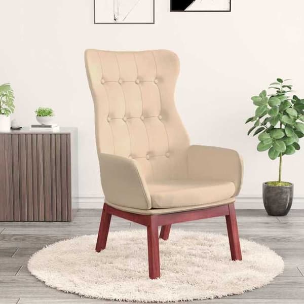 Maison Exclusive - Afslapningsstol Creme Stof
