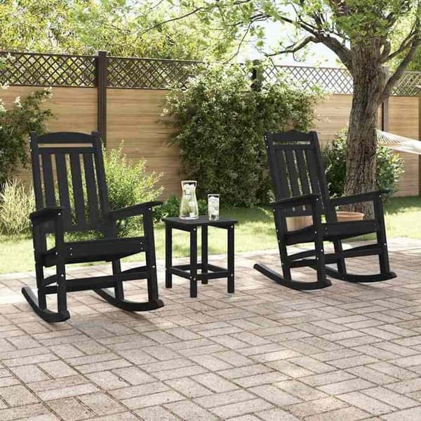 Maison Exclusive - 2-delars gungstol Svart Polyeten Svart