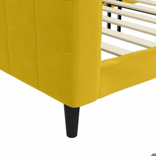 Maison Exclusive - Sängsoffa utan madrass gul 100x200 cm sammet Gul