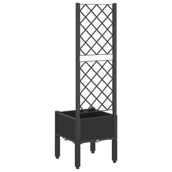 Maison Exclusive - Plantekasse med sort trellis 40x40x142 cm PP