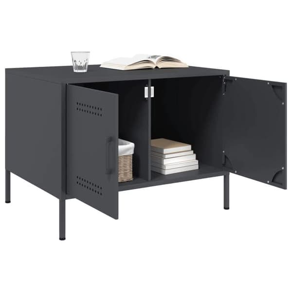 Maison Exclusive - Kaffe bord antracit 68x50x50,5 cm stål antracit