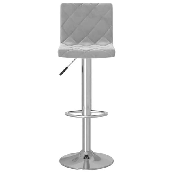 Maison Exclusive - Barstolar set om 2 ljusgrå sammet