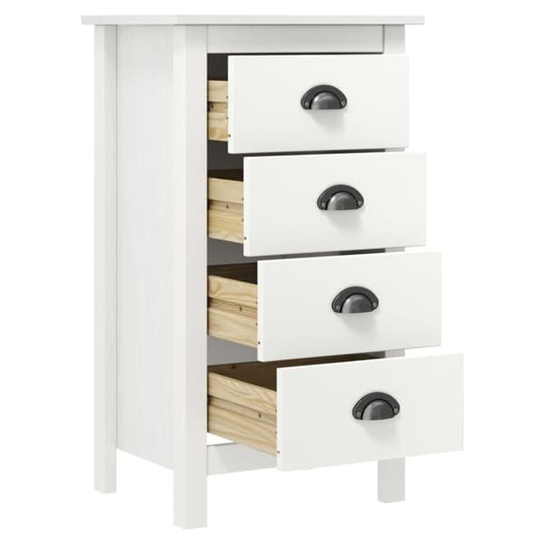 Maison Exclusive - Buffet Hill Blanc 46x35x80 cm Solid fyrretræ Vit