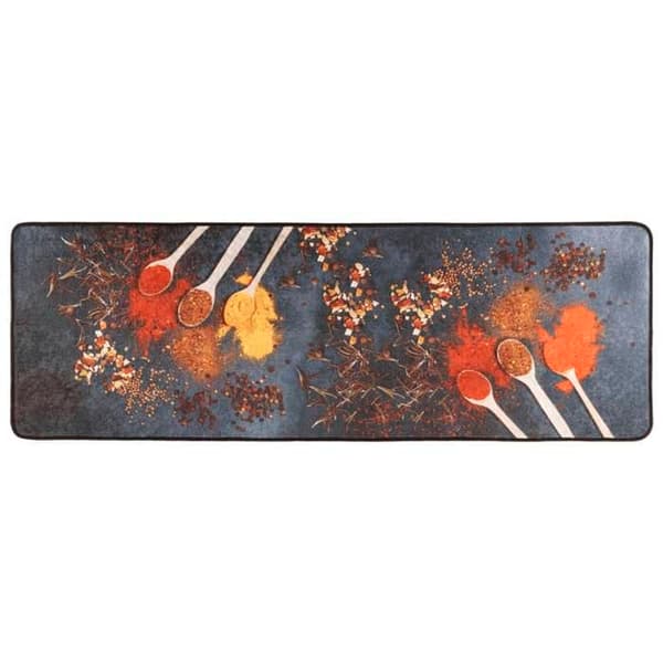 Køkkenteppet - Multifarvet - 60 x 180 cm - Polyester velour - Maskinvaskbart