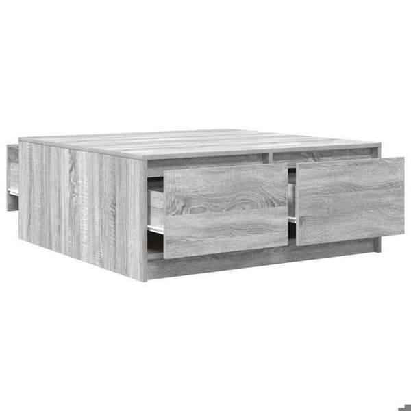 Maison Exclusive - Sofabord med skuffer sonoma grå 100x100x40 cm