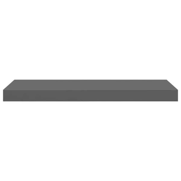 Maison Exclusive - Flydende væghylde Grå blank 60x23,5x3,8 cm MDF