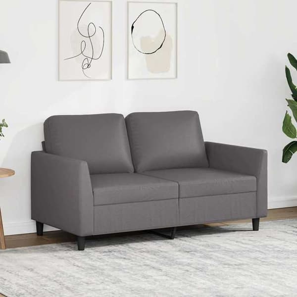 Maison Exclusive - 2-personers sofa Grå 120 cm Syntetisk læder