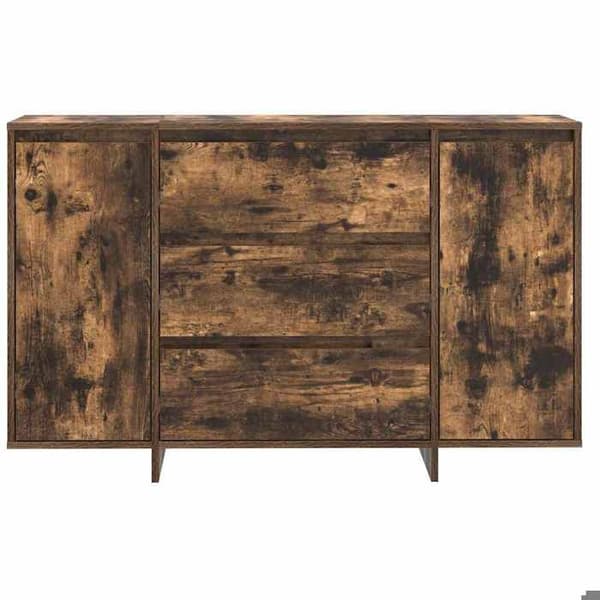 Buffé - EXKLUSIVT HEM - 120 x 41 x 75 cm - Rökig ek - Ingenjörsträ - Modern design Rökt ek