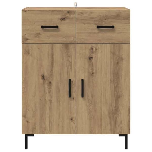 Maison Exclusive - Buffet i håndlavet egetræ 69,5 x 34 x 90 cm Ingeniørtræ