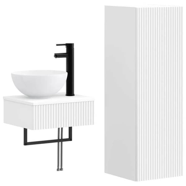 Maison Exclusive - Badmöbelset 2 delar Vit