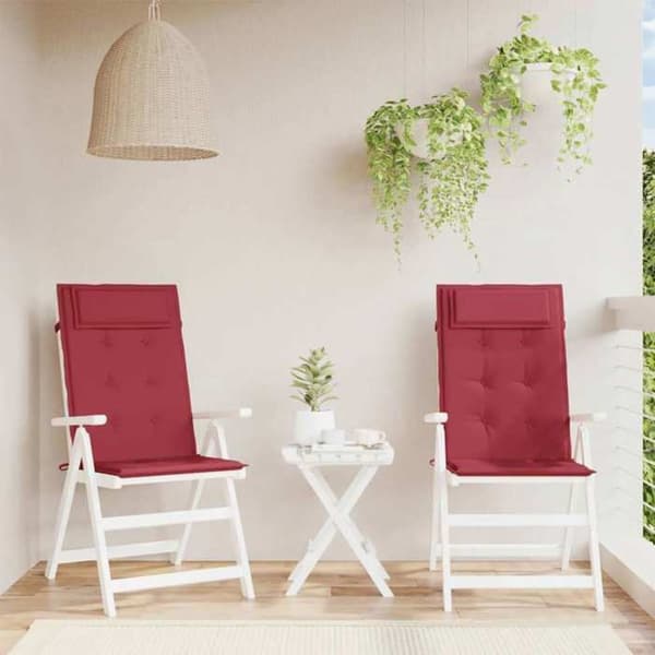 Maison Exclusive - Kuddar för stolar med hög rygg, set om 2, vinröd