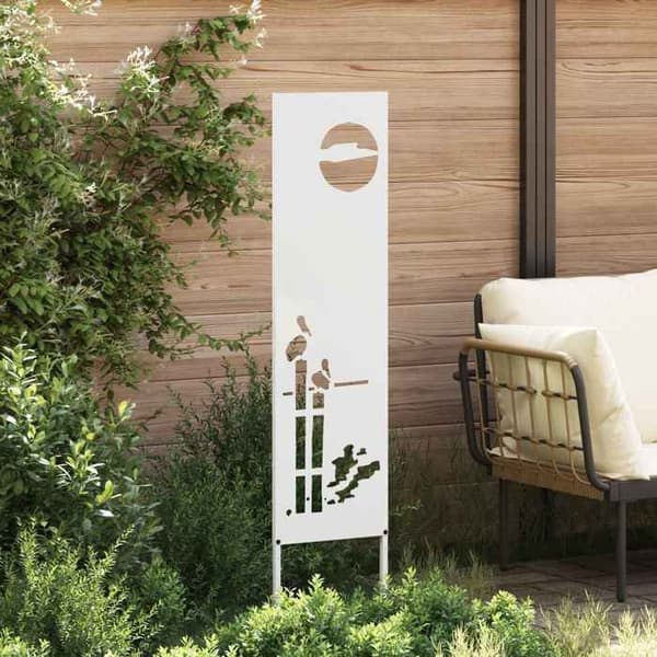 Maison Exclusive - Trädgårdsskyddsskärm Fretwork Vit 32 x 140 cm