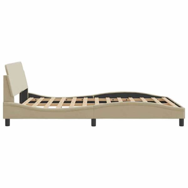 Maison Exclusive - Dover sängram crème 140x190 cm tyg