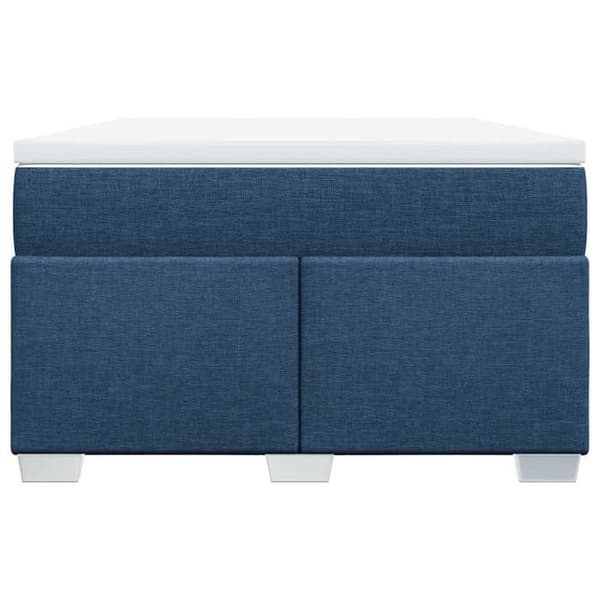 Maison Exclusive - Seng med lameller og madras Blå 120x200 cm Stof
