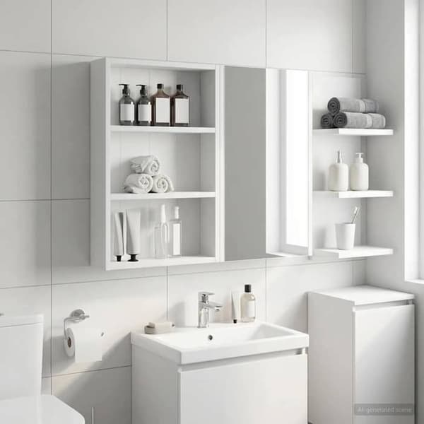 Maison Exclusive - Väggskåp för badrum Vit 40 x 10 x 60,5 cm
