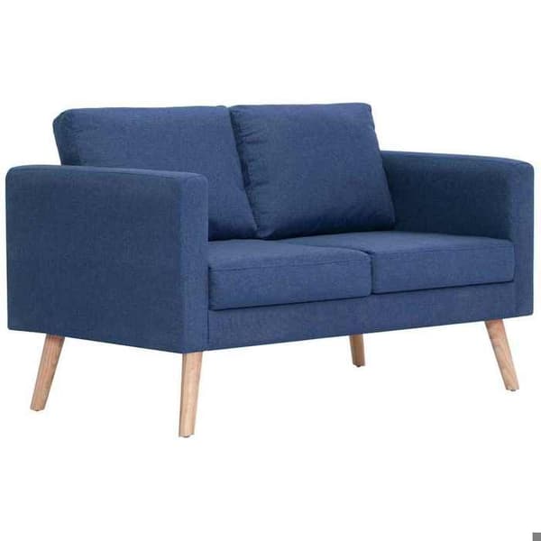 Maison Exclusive - Soffa 2-sits blå tyg Blå
