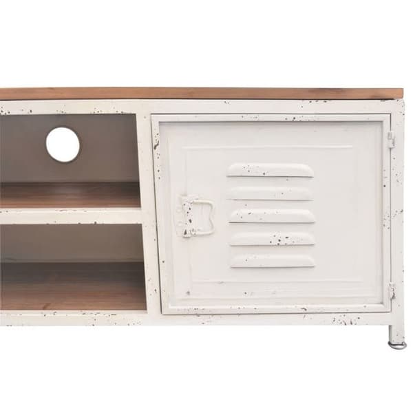 Maison Exclusive - TV-möbel 120x30x40 cm Vit vit och brun