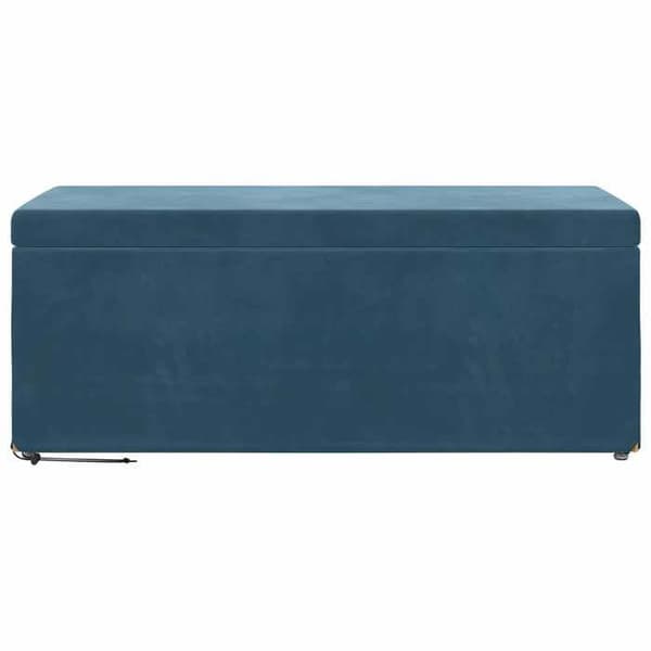 Taburet - EKSKLUSIV HUS - 101x41x40 cm - Blå - Velour - Komposittræ Blå