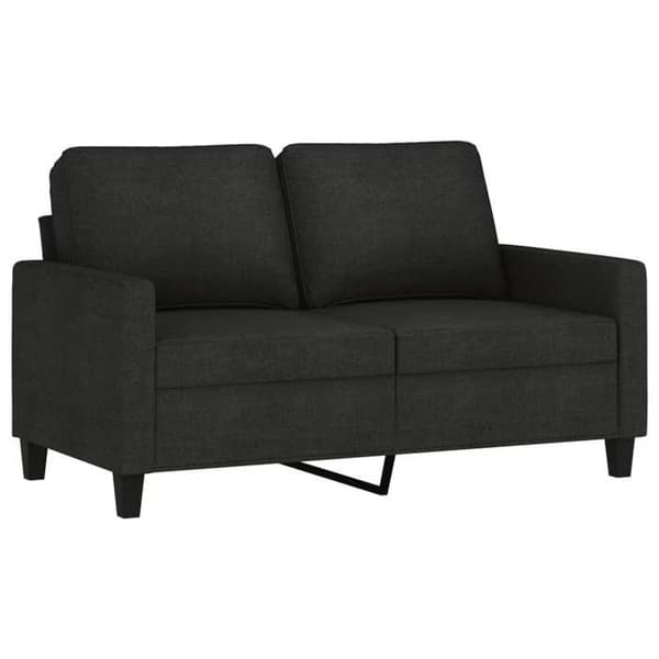 Maison Exclusive - Set med 2 soffor med kuddar Svart Tyg Svart