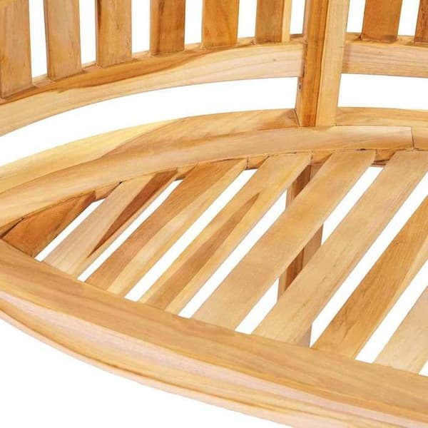 Maison Exclusive - Bananformad trädgårdsbänk 200 cm i solid teakträ