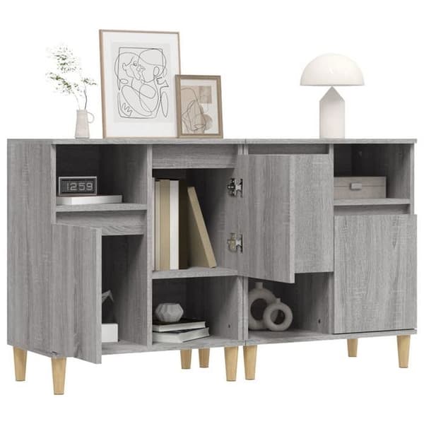 Maison Exclusive - Bufféer 2 st sonoma grå 60x35x70 cm ingenjörsträ Sonoma grå